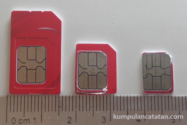 ukuran sim card (mini SIM, micro SIM dan nano SIM)