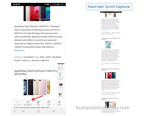 Cara Mengambil Screenshot dengan Scroll Capture di Samsung Galaxy Note 8