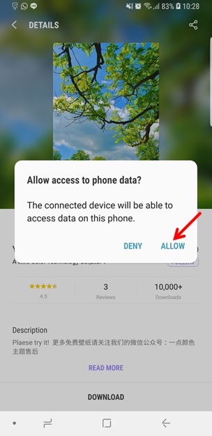 Memperbolehkan Macbook untuk akses smartphone android kita