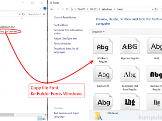 Cara Install Font ke Windows 10