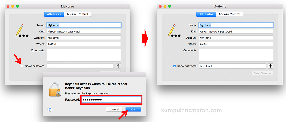 Cara Mengetahui Password WiFi yang sudah Terhubung di Macbook (Mac OS)
