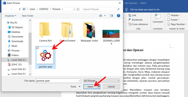 Cara Memasukkan Gambar Di Microsoft Word Cara Memasukkan Gambar ke Microsoft Word dan Mengatur Posisi Gambarnya