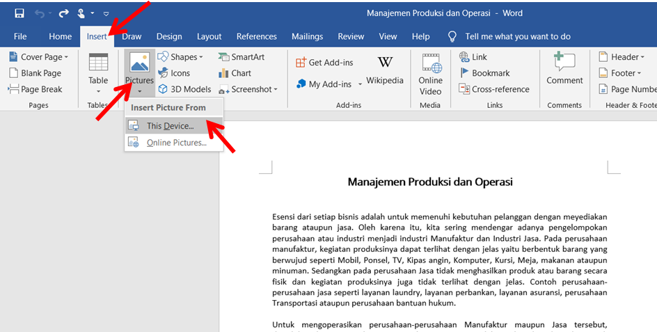 Cara Memasukkan Gambar Di Ms Word Android Analisis 8554