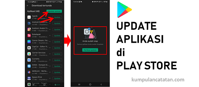 cara update aplikasi di play store