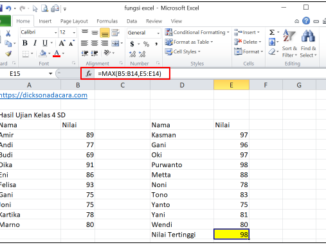 Cara Menghitung Nilai Maksimum di Excel dengan Fungsi Max